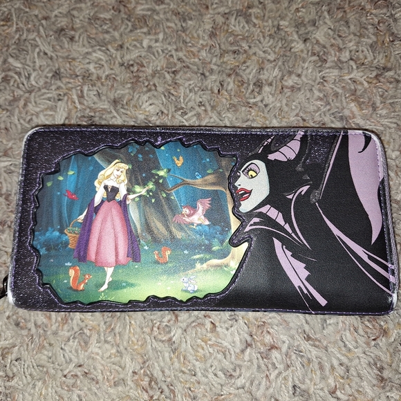 Loungefly Malificient Backpack and Wallet - Picture 15 of 16